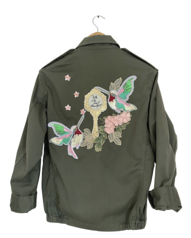 Veste militaire kaki So Pink "M"