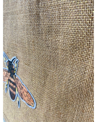 Cabas scintillant en jute "Abeille"