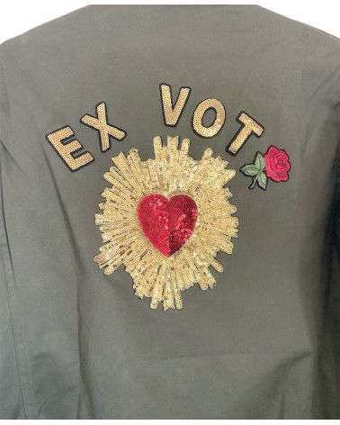 Veste militaire kaki Ex voto "S"