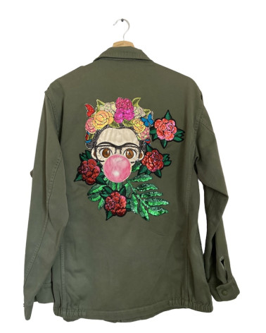 Veste militaire kaki Frida "L"